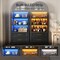 Tall Arched Bookcase with LED Lighting, Glass Panels, Shelves and Drawers